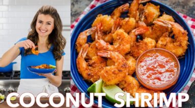 🍤Easy Coconut Shrimp Recipe with 2-Ingredient Dipping Sauce 🍤
