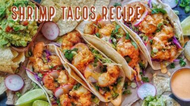 BEST SHRIMP TACO RECIPE EVER ll GUACAMOLE