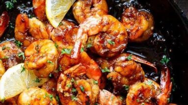 Browned Butter Honey Garlic Shrimp