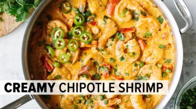 CREAMY CHIPOTLE SHRIMP | best easy shrimp recipe (low-carb & keto)