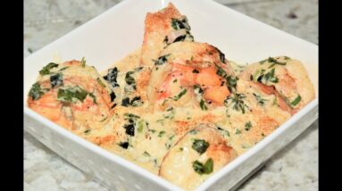 Creamy Garlic Parmesan Shrimp - Keto Recipes - Lemon Garlic Shrimp Recipe