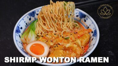 Shrimp Wonton Ramen Recipe at Home | How to Make Shrimp Ramen Better 🦐🍜
