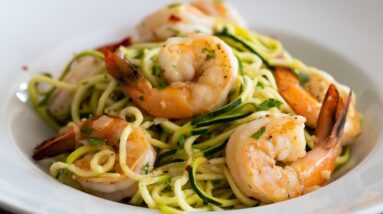 Shrimp Scampi With Zucchini Noodles   Spiralizer Recipe Featuring Zoodles