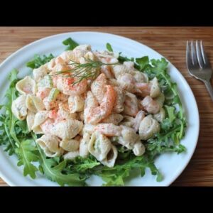 Shrimp & Pasta Shells Salad - Cold Macaroni Salad with Shrimp Recipe