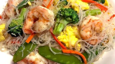 Shrimp Rice Noodles ( Easy Shrimp Chow Mei Fun )